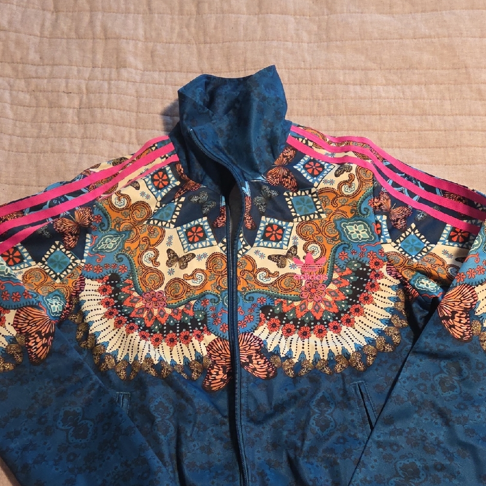 adidas Women's Multicolor Patterned Bomber Jacket